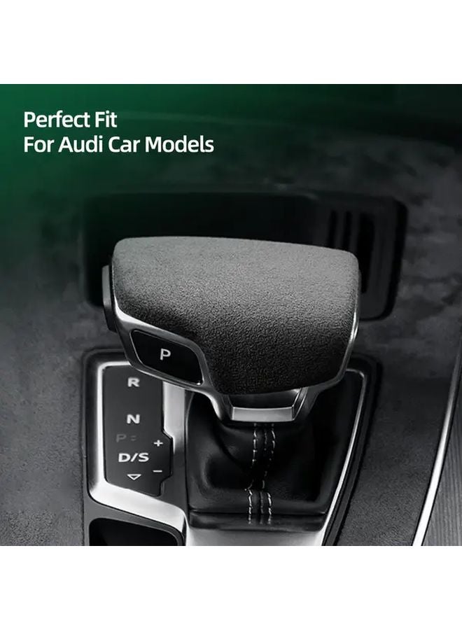 غطية مقبض ناقل الحركة المركزي للسيارة من طراز Suede Carbon Fiber لأودي Q7 RS5 S4 A4 A5 Q5 SQ5 - Image 1